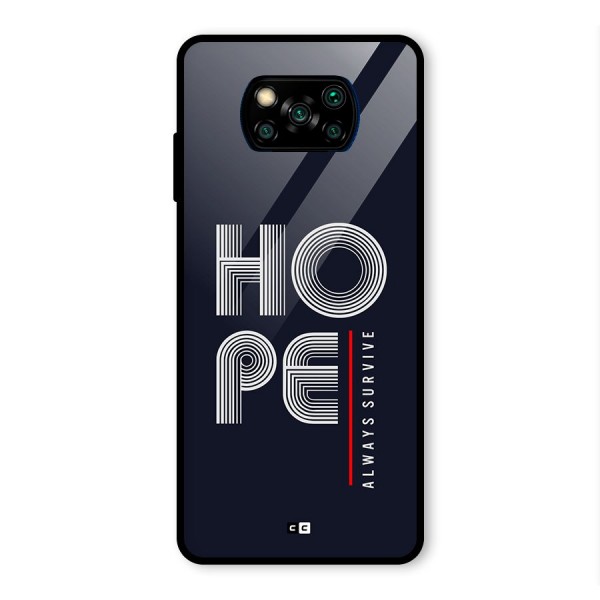 Hope Survives Glass Back Case for Poco X3 Pro