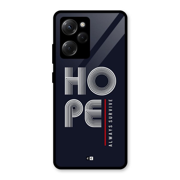 Hope Survives Glass Back Case for Poco X5 Pro