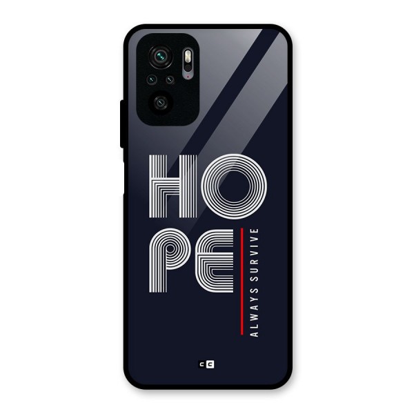 Hope Survives Glass Back Case for Redmi Note 10