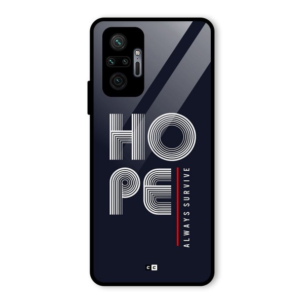 Hope Survives Glass Back Case for Redmi Note 10 Pro