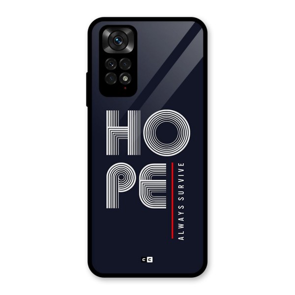 Hope Survives Glass Back Case for Redmi Note 11