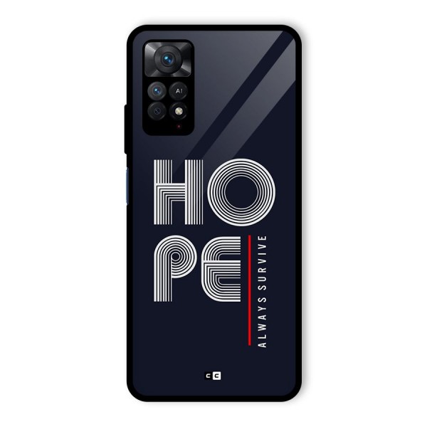 Hope Survives Glass Back Case for Redmi Note 11 Pro