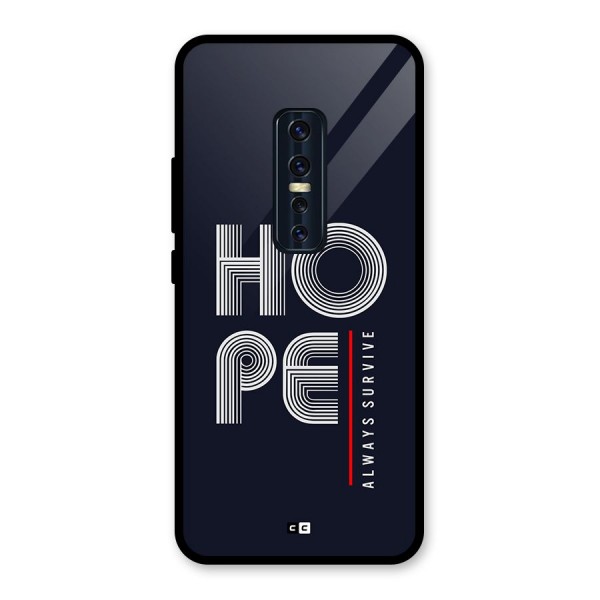 Hope Survives Glass Back Case for Vivo V17 Pro