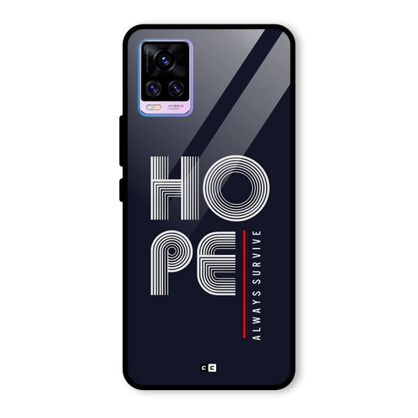 Hope Survives Glass Back Case for Vivo V20 Pro