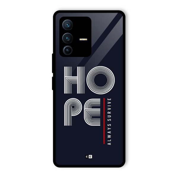 Hope Survives Glass Back Case for Vivo V23 Pro