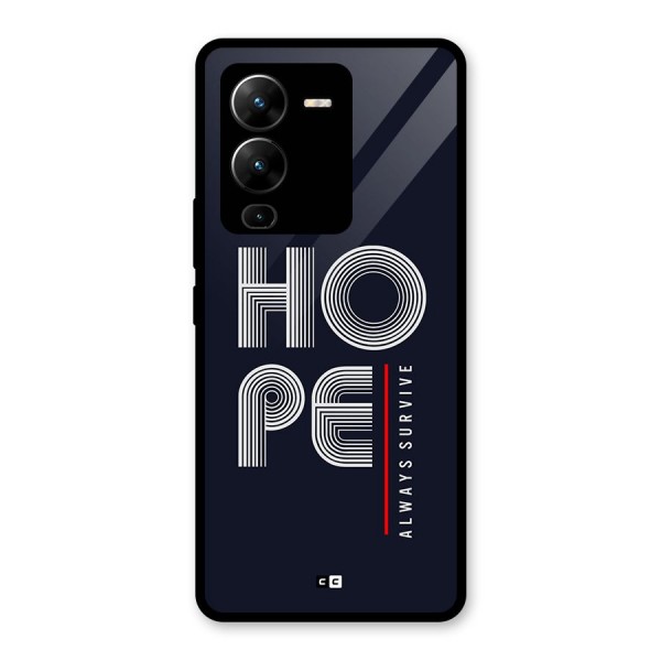 Hope Survives Glass Back Case for Vivo V25 Pro