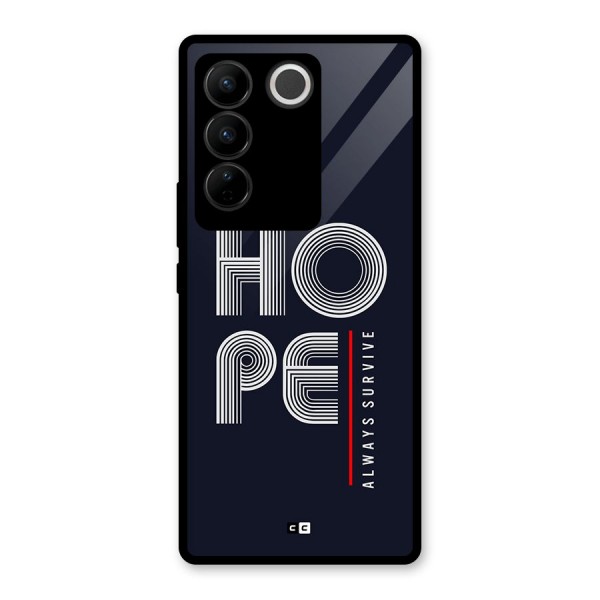 Hope Survives Glass Back Case for Vivo V27 Pro