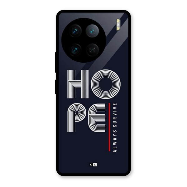 Hope Survives Glass Back Case for Vivo X90 Pro