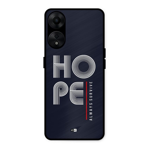 Hope Survives Metal Back Case for Oppo A78 5G