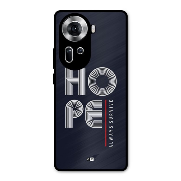 Hope Survives Metal Back Case for Oppo Reno11 5G