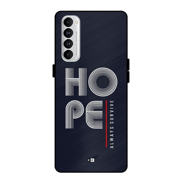 Hope Survives Metal Back Case for Oppo Reno4 Pro