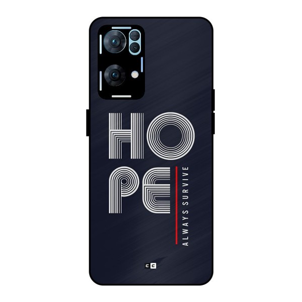 Hope Survives Metal Back Case for Oppo Reno7 Pro 5G