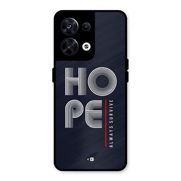 Hope Survives Metal Back Case for Oppo Reno8 5G