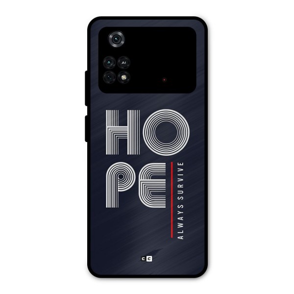 Hope Survives Metal Back Case for Poco M4 Pro 4G