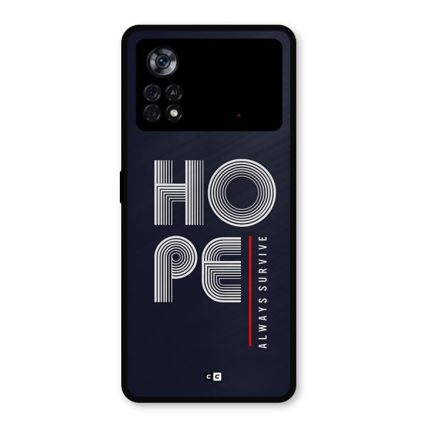 Hope Survives Metal Back Case for Poco X4 Pro 5G