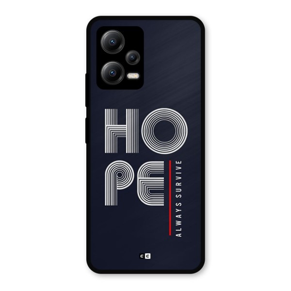 Hope Survives Metal Back Case for Poco X5