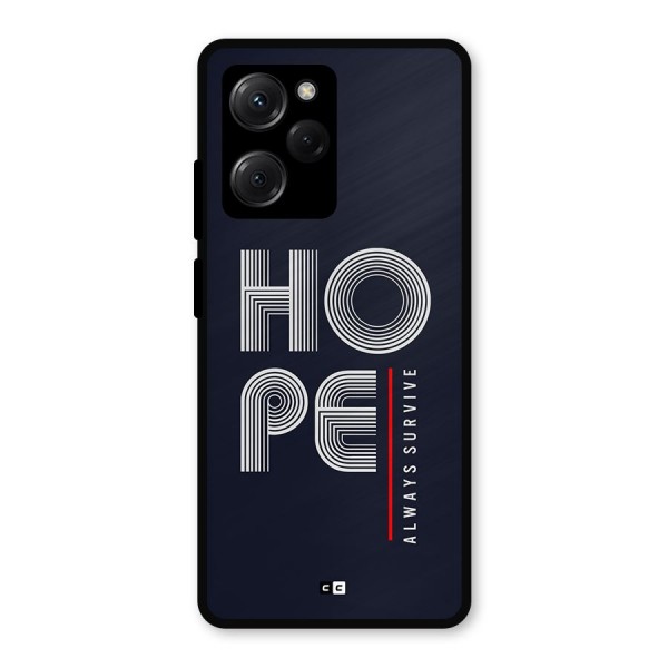 Hope Survives Metal Back Case for Poco X5 Pro