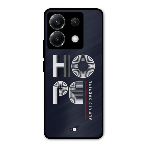 Hope Survives Metal Back Case for Poco X6