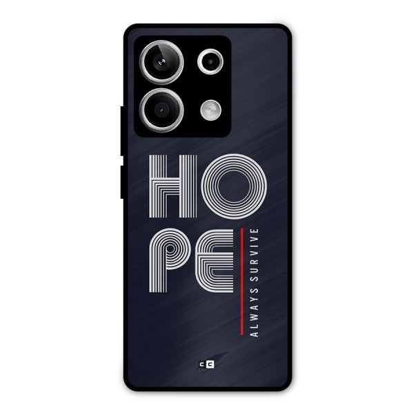 Hope Survives Metal Back Case for Redmi Note 13 5G