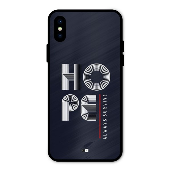 Hope Survives Metal Back Case for iPhone X