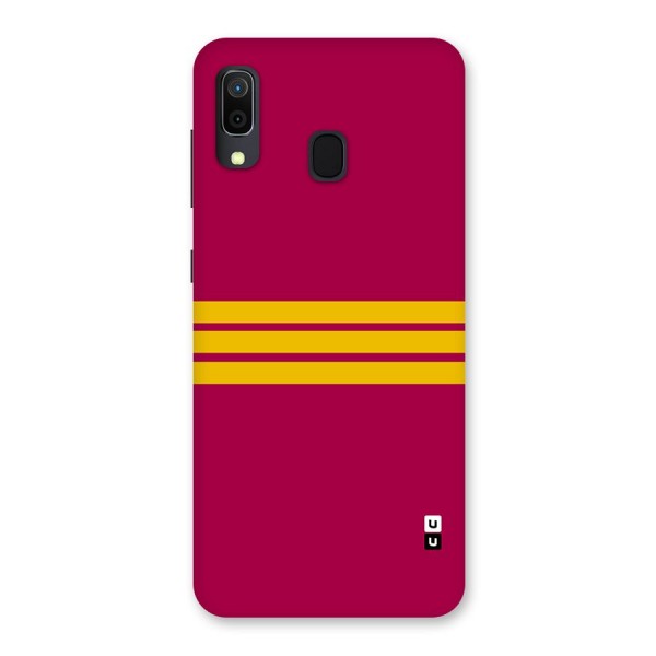 Horizontal Sports Stripes Back Case for Galaxy A20