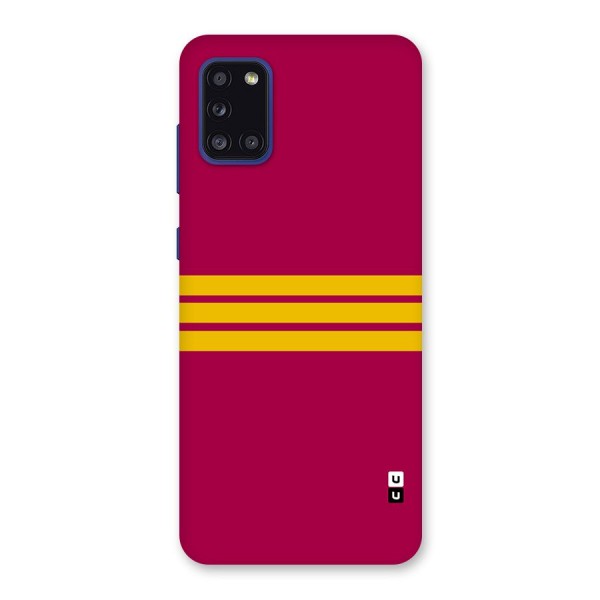 Horizontal Sports Stripes Back Case for Galaxy A31