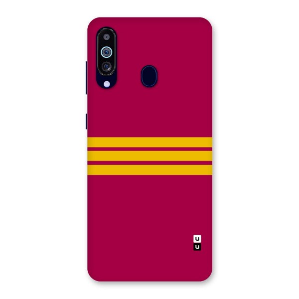 Horizontal Sports Stripes Back Case for Galaxy A60