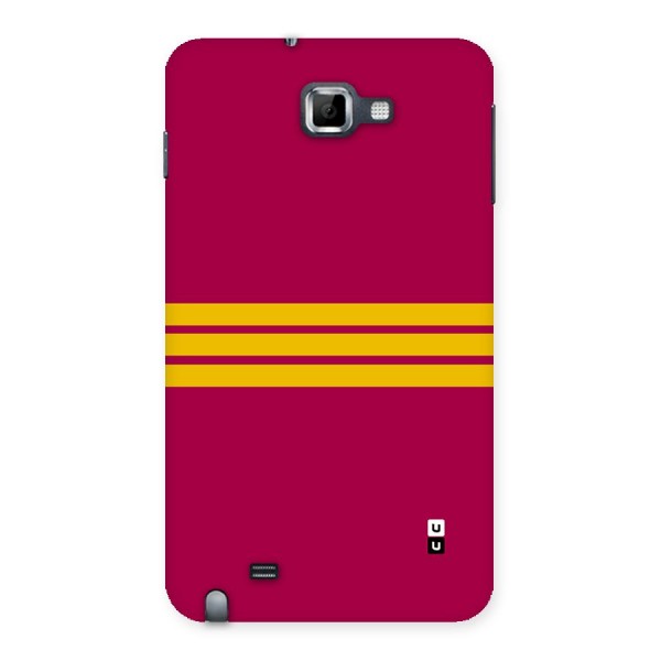 Horizontal Sports Stripes Back Case for Galaxy Note