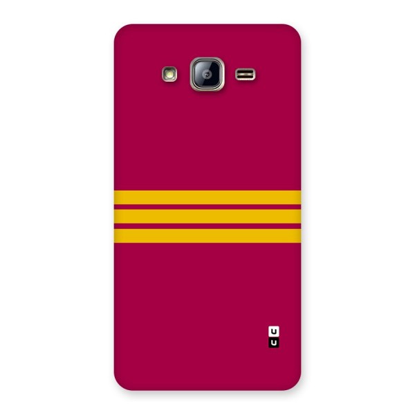 Horizontal Sports Stripes Back Case for Galaxy On5