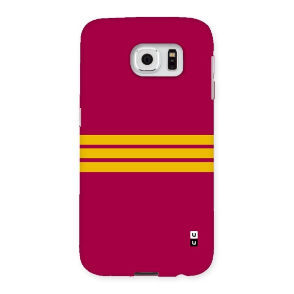 Horizontal Sports Stripes Back Case for Galaxy S6