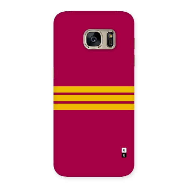 Horizontal Sports Stripes Back Case for Galaxy S7