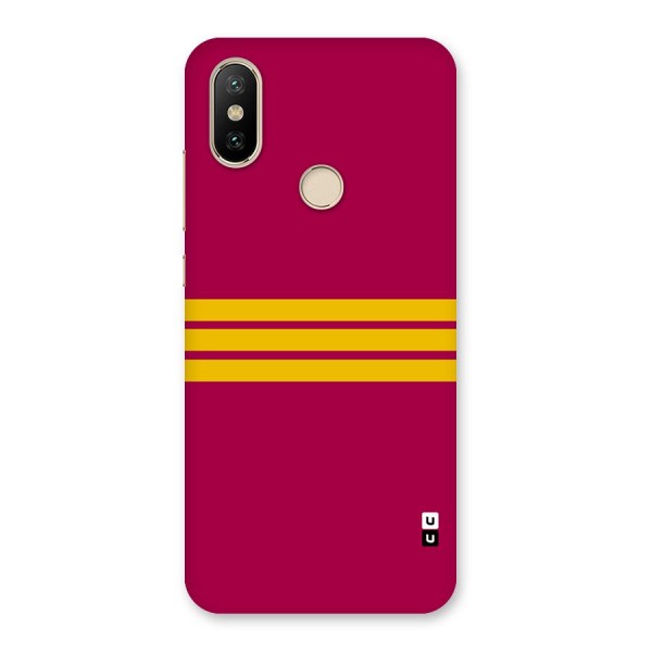 Horizontal Sports Stripes Back Case for Mi A2