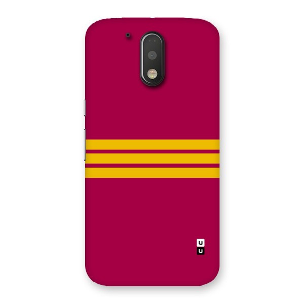 Horizontal Sports Stripes Back Case for Moto G4