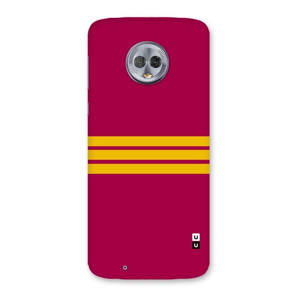 Horizontal Sports Stripes Back Case for Moto G6