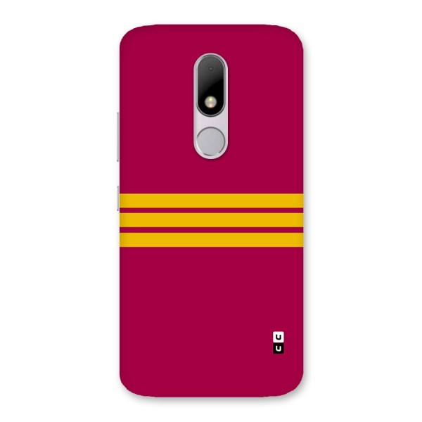 Horizontal Sports Stripes Back Case for Moto M