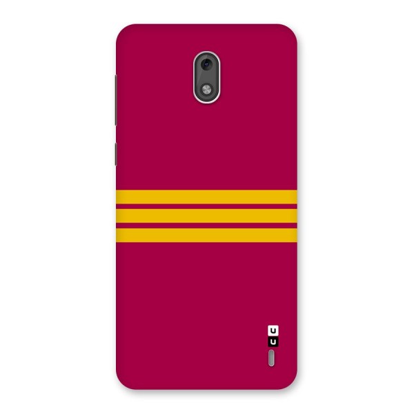 Horizontal Sports Stripes Back Case for Nokia 2