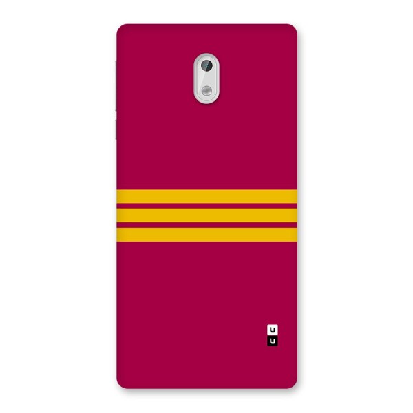 Horizontal Sports Stripes Back Case for Nokia 3