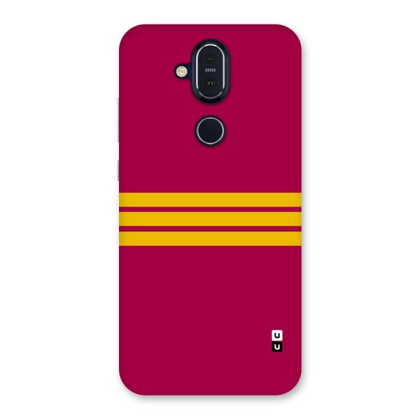 Horizontal Sports Stripes Back Case for Nokia 8.1