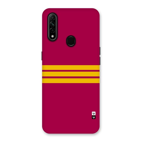 Horizontal Sports Stripes Back Case for Oppo A31