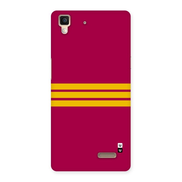 Horizontal Sports Stripes Back Case for Oppo R7