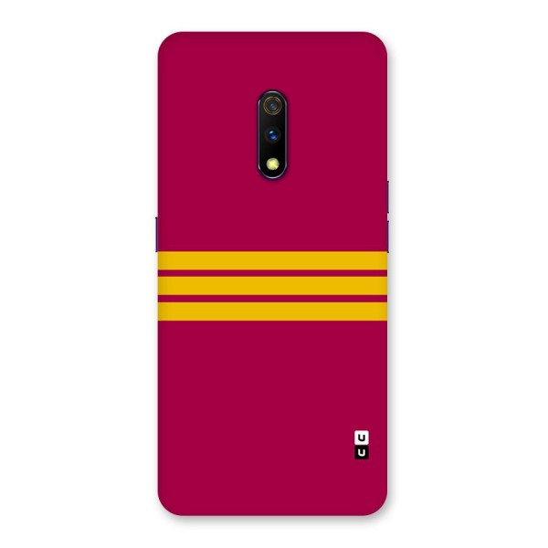 Horizontal Sports Stripes Back Case for Realme X