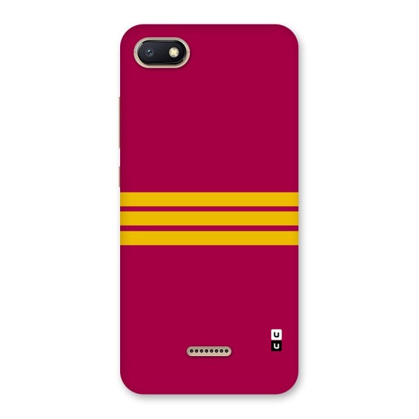 Horizontal Sports Stripes Back Case for Redmi 6A