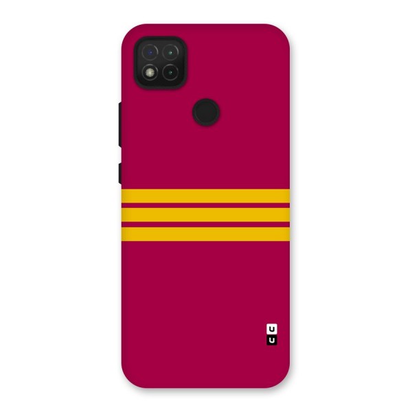 Horizontal Sports Stripes Back Case for Redmi 9