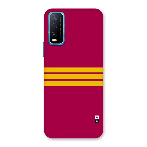 Horizontal Sports Stripes Back Case for Vivo Y12s