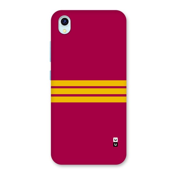 Horizontal Sports Stripes Back Case for Vivo Y1s