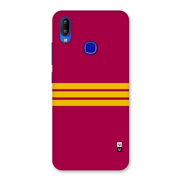 Horizontal Sports Stripes Back Case for Vivo Y91