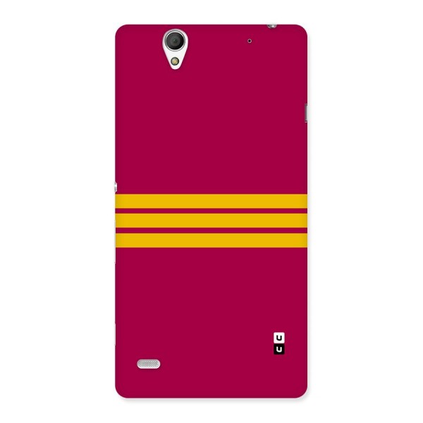 Horizontal Sports Stripes Back Case for Xperia C4