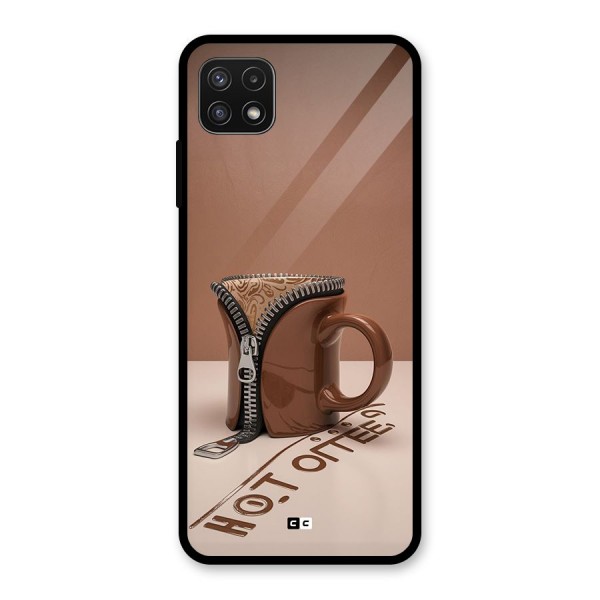 Hot Coffee Glass Back Case for Galaxy A22 5G