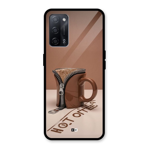 Hot Coffee Glass Back Case for Oppo A53s 5G