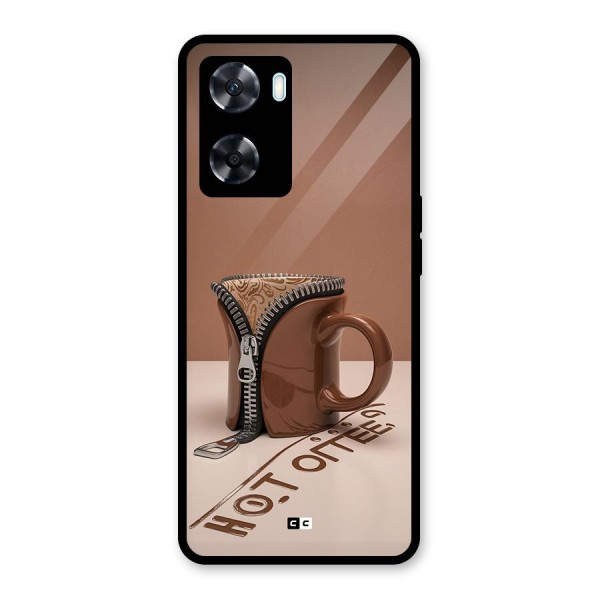 Hot Coffee Glass Back Case for Oppo A77s